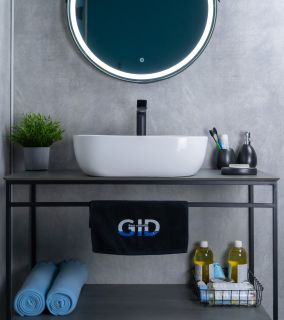 Раковина Gid D1302 51198 накладная белая 50x40x14